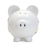 White Construction Piggy Bank